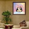 Valentinstag Gift Karikatur Pinguines in Liefde Diamond Painting /Diamant Malerei Set AF9426