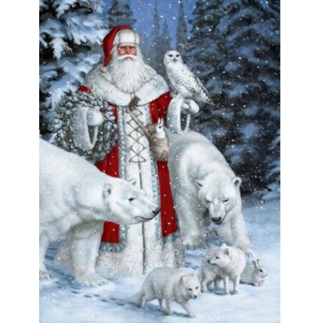 2019 Schlussverkauf Santa Weihnachten Bär 5D Diamond Painting /Diamant Malerei Set VM7576