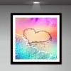 Besondere Strand Herz Geformt Patroon Valentinstag 5d Diamond Painting /Diamant Malerei Stickerei VM1021