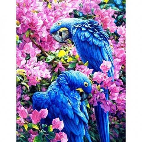 2019 Schlussverkauf Blauw Papagei Vogel 5d Diamond Painting /Diamant Malerei Set VM9218
