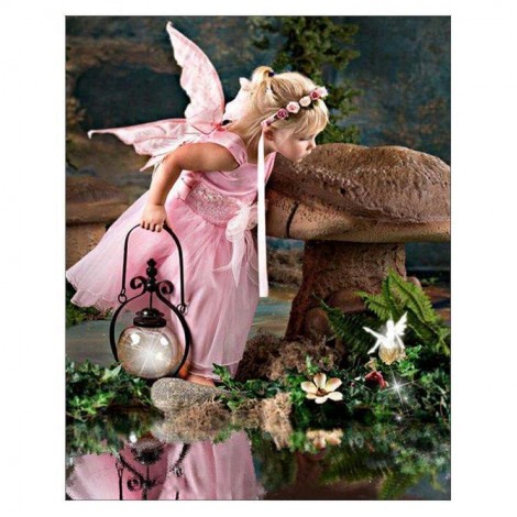 2019 Bestees Fee Porträt Patroon 5d Vol Diamond Painting /Diamant Malerei Set QB5897