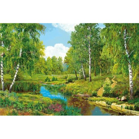 Billig 2019 Neuankömmling Schlussverkauf Kreek Wald Natur Set Diamond Painting /Diamant Malerei Stickerei 5d VM1357