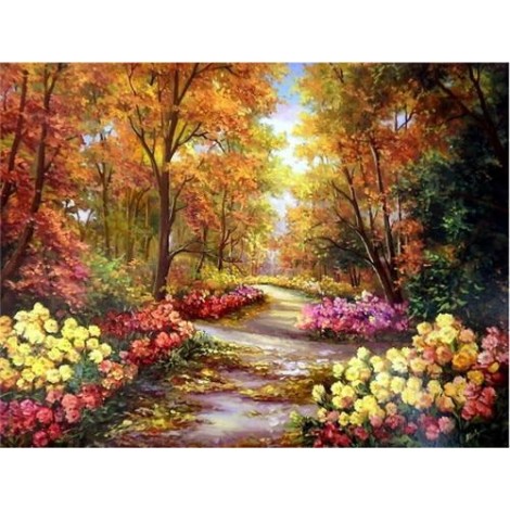 2019 Neuankömmling Schlussverkauf Herbst Wald Natur Landschap 5d Mode Diamond Paint VM1389
