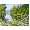 2019 Ölgemälde Stile Wald Meer Landschap 5d Diamond Canvas Painting VM1155