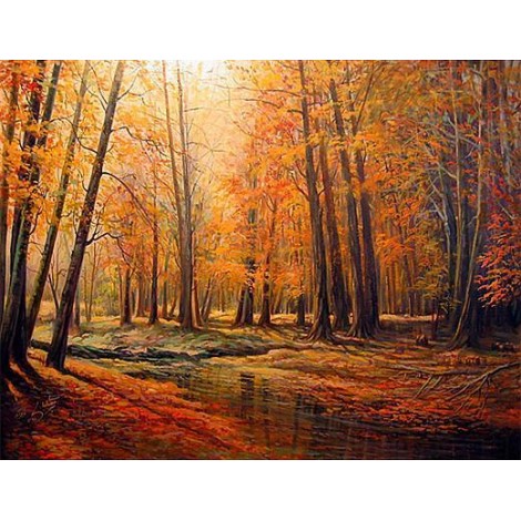 2019 Neuankömmling Schlussverkauf Herbst Wald 5d Diamond Painting /Diamant Malerei Set VM39034