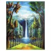 Populair Herbst Ölgemälde Stile Wald Wasser Vallen Diamond Painting /Diamant Malerei Set AF9404