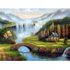 2019 Ölgemälde Stile Landschap Wasser Vallen 5d Diamond Painting /Diamant Malerei Stickerei Karikatur Set VM03586