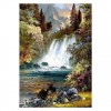 Herbst Ölgemälde Stile Berg Wasser Vallen Diamond Painting /Diamant Malerei Set AF9394