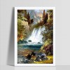 Herbst Ölgemälde Stile Berg Wasser Vallen Diamond Painting /Diamant Malerei Set AF9394