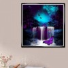 Fantasie Nacht Schmetterling Wasser Vallen Diamond Painting /Diamant Malerei Set AF9408