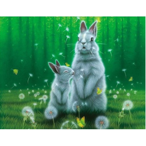 2019 Traum Tiere Schattig Hase Patroon 5d Diamond Painting /Diamant Malerei Set VM9687