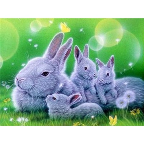 Traum Vol Eckig Strasssteine Hase 5D Diamond Painting /Diamant Malerei Set NA0262