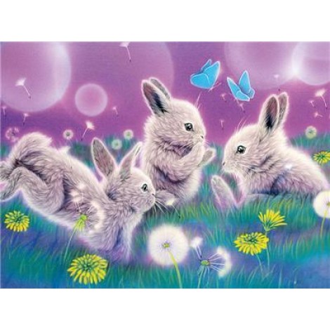 Traum Hase 5D Kreuzstich Diamond Painting /Diamant Malerei Set NA00261