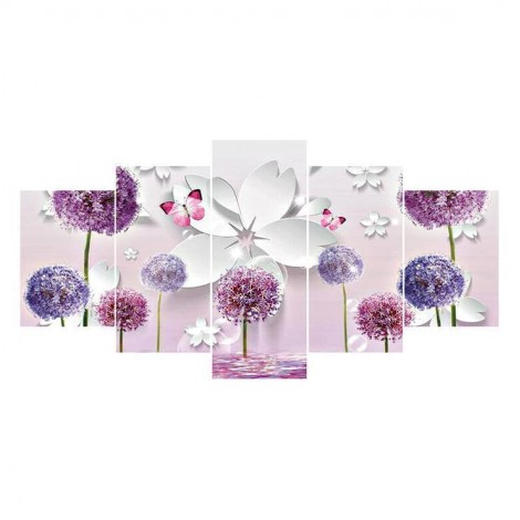 Neuankömmling Multi Panel Löwenzahn 5D Voll Strasssteine Diamond Painting /Diamant Malerei Set QB8127