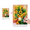 2019 Ölgemälde Stile Sonnenblumens 5d Vol Eckig Strasssteine Bergkristals Painting Set VM90134