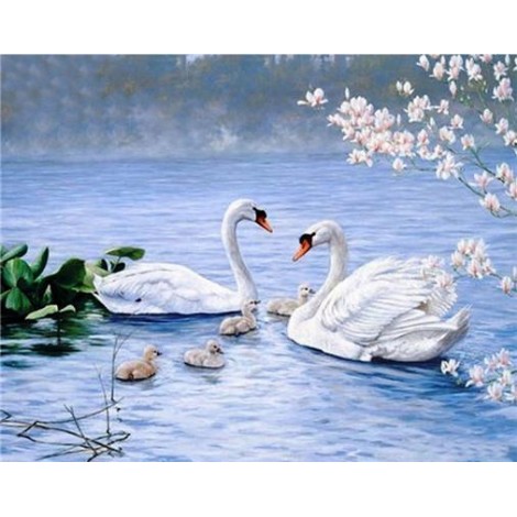 2019 Traum Wit Elegant Schwan Minnaar 5d Diamond Painting /Diamant Malerei Stickerei En ating VM1512