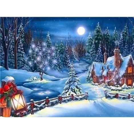 Winter Traum Weihnachtsdorf 5D Diamond Painting /Diamant Malerei Set NA0238
