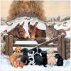 Winter Vol Eckig Strasssteine Esel 5D Diamond Painting /Diamant Malerei Set NA0303