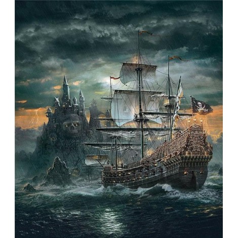 Besondere Vol Eckig Strasssteine Pirat Schip 5d Kreuzstich Diamond Painting /Diamant Malerei Set NA0898