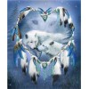 Voll Strasssteine Eckig Wolf 2019 Traumfänger 5d Diamond Painting /Diamant Malerei Set VM9094