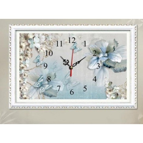 Besondere 2019 Muur Blume Uhr 5D Diamond Painting /Diamant Malerei Stickerei Kreuzstich Set NB0308
