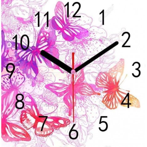 Traum Schmetterling Uhr 5d Kreuzstich Diamond Painting /Diamant Malerei Set NB0210