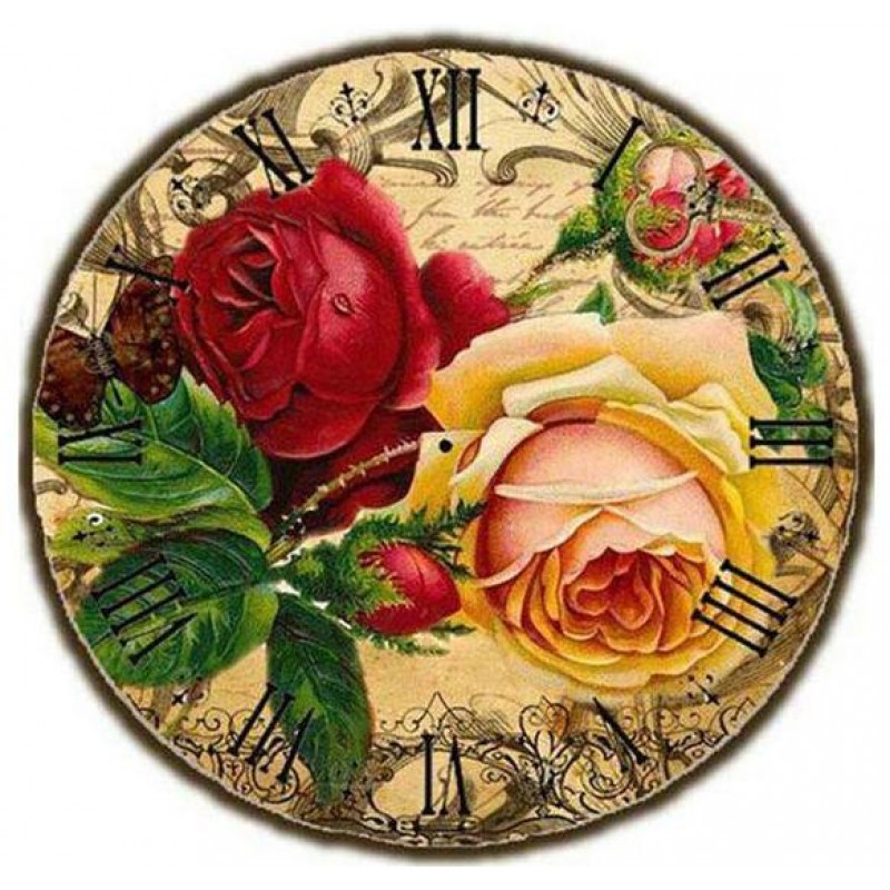Traum Blume Uhr 5d K...