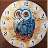 Schlussverkauf Eule Uhr 5d Kreuzstich Diamond Painting /Diamant Malerei Set NB0188
