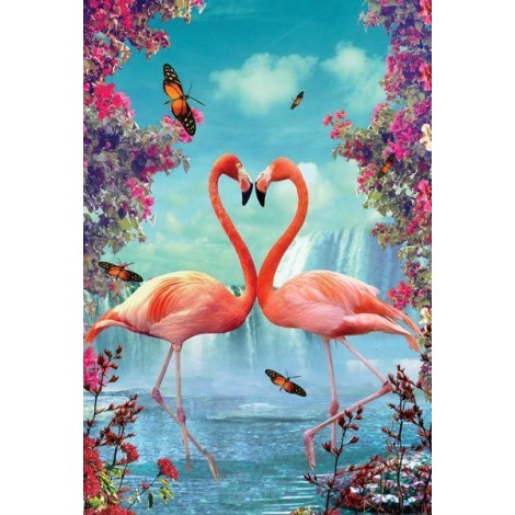 2019 Moderne Kunststile Flamingo 5D Kreuzstich Diamond Painting /Diamant Malerei Set NA0293