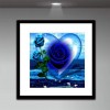 Mooi Herz Geformt-shaped Blauw Rosen Diamond Painting /Diamant Malerei Set AF9319