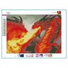 Billig Fantasie Rote Drachen Diamond Painting /Diamant Malerei Set AF9120