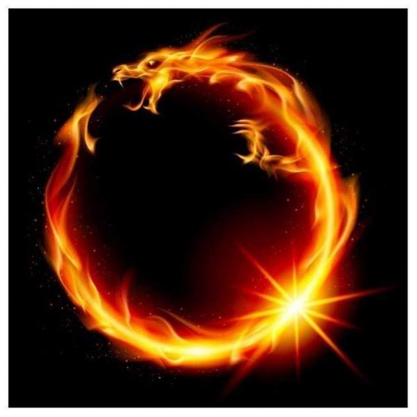 2019 Neuankömmling Feuer Drachen Diamond Painting /Diamant Malerei Set AF9124