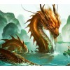 2019 Neuankömmling Traum Kunst China Gouden Drachen 5d Diamond Painting /Diamant Malerei Set VM9909