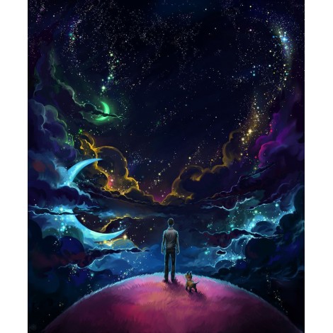 2019 Traum Landschap Sterry Hemel Ster 5d Kreuzstich Diamant Malerei Stickerei Set VM20460