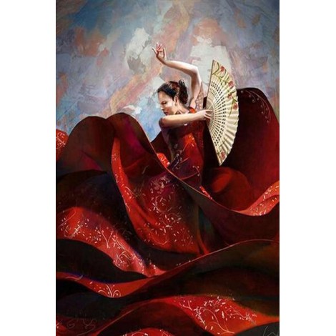 2019 Moderne Kunststile Vol Eckig Strasssteine Tänzer 5d Diamond Painting /Diamant Malerei Set NA0929