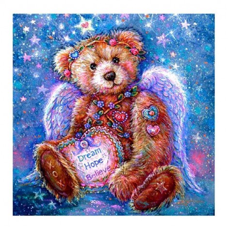Bedazzled Liefdely Karikatur Bär Diamond Painting /Diamant Malerei Set AF9700