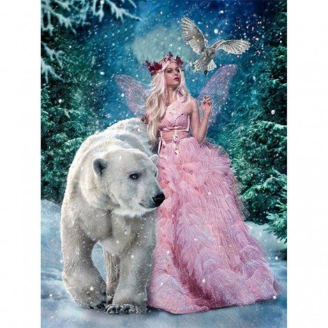 2019 Schlussverkauf Moderne Kunststile Mädchen Und Bär Diamond Kreuzstich VM1081