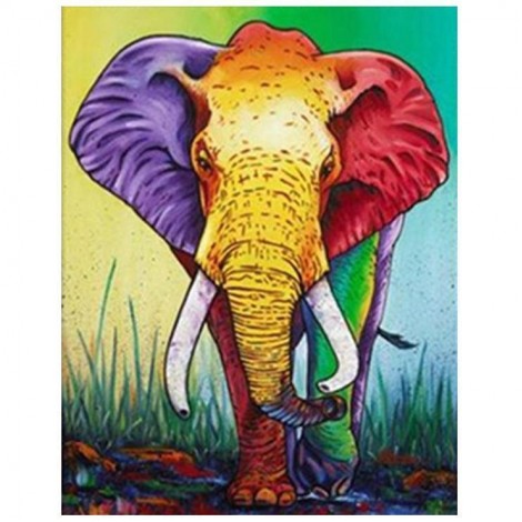 Moderne Kunststile Kleurrijk Elefant 5d Diamond Painting /Diamant Malerei Set QB5369