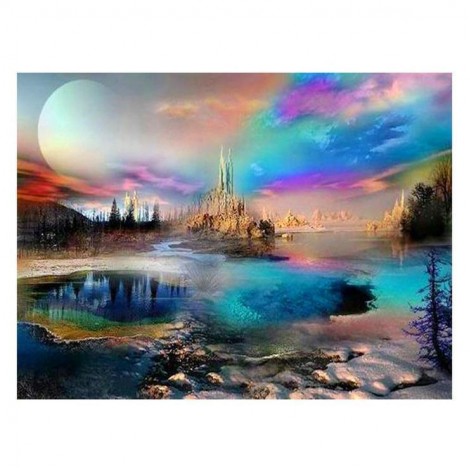 Neuankömmling Traum Schloss 5d Diamond Painting /Diamant Malerei Set QB5344