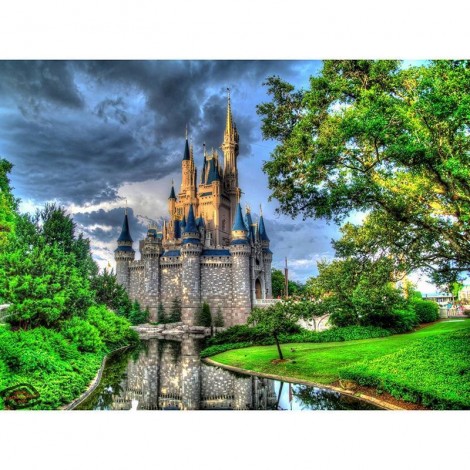 Für Anfänger Wald Schloss 5D Diamond Painting /Diamant Malerei Set NA0025