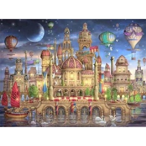 Karikatur Schloss 5D Diamond Painting /Diamant Malerei Set NA0042