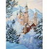 Vol Eckig Strasssteine Landschap Winter Schloss 5D Diamond Painting /Diamant Malerei Set NA0031