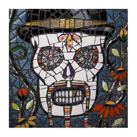 Bestees Kleurrijk Moderne Kunststile Schädel Patroon 5d Vol Diamond Painting /Diamant Malerei Set QB6034