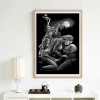 Billig Schwarz Und Weiß Schädel 5d Diamond Painting /Diamant Malerei Set VM8754