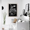 Billig Schwarz Und Weiß Schädel 5d Diamond Painting /Diamant Malerei Set VM8754