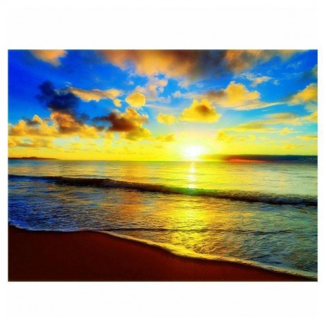 Mooi Kust Gouden Sonnenschein Diamond Painting /Diamant Malerei Set Af9713