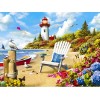 Ölgemälde Stile Zomer Strand 5D Kreuzstich Diamond Painting /Diamant Malerei Set NA0874