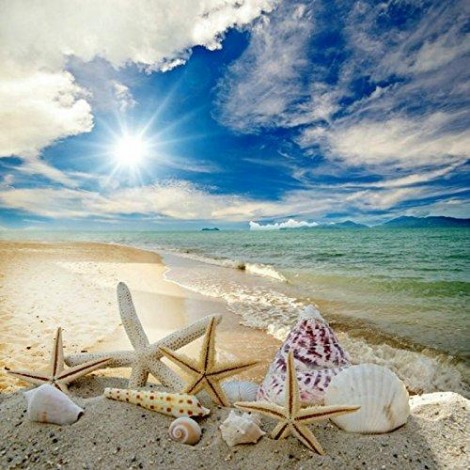 Für Anfänger Strand Seestern 5D Kreuzstich Diamond Painting /Diamant Malerei Set NA0877
