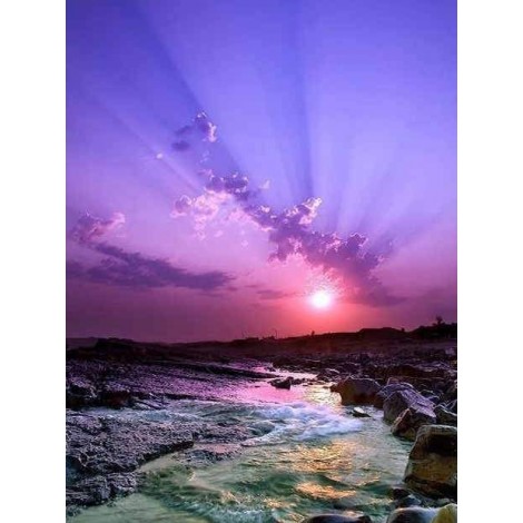 2019 Traum Strand Zonsondergang 5d Diamond Painting /Diamant Malerei Set VM9670