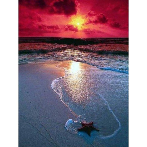 2019 Traum Landschap Natuurlijk Strand Zonsondergang 5d Diamond Painting /Diamant Malerei Set VM9699